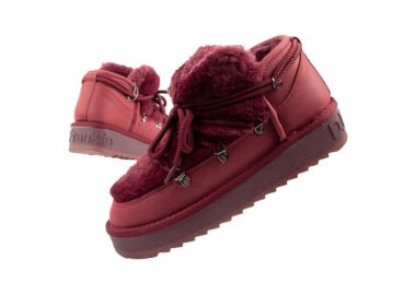DFranklin women's winter snow boots fashionable fur lining burgundy - D.Franklin - 
