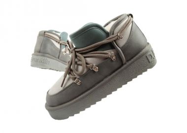 DFranklin women's winter snow boots fashionable insulated ankle boots gray - D.Franklin - 