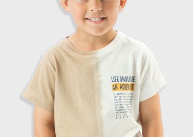 Δίχρωμη μπλούζα με τύπωμα για αγόρι - ΤΑΜΠΑ 12-225145-5 - energiers - 