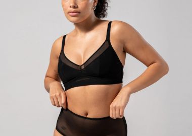 Διχτυωτό σλιπ ψηλόμεσο μαύρο - UNDERSTATEMENT - 