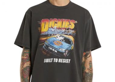 DICKIES Nashport Ανδρικό T-Shirt - Ξεθωριασμένο Μαύρο-DK0A89FGBLK1-BLACK - DICKIES - 