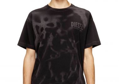 Diesel ανδρικό T-shirt με all-over print και λογότυπο Regular Fit 