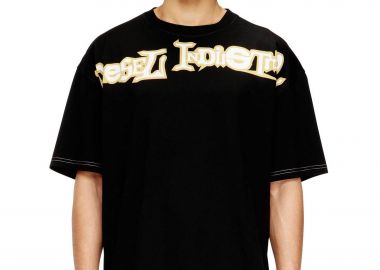 Diesel ανδρικό T-shirt με lettering Relaxed Fit 