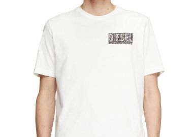 Diesel ανδρικό T-shirt με λογότυπο ''T-Adjust-R19'' - S25A172570AGRI Λευκό - DIESEL - 