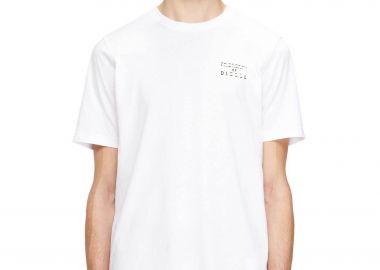Diesel ανδρικό T-shirt με λογότυπο και lettering Regular Fit 