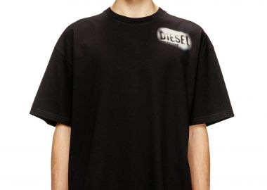 Diesel ανδρικό T-shirt με λογότυπο και μοτίβο Relaxed Fit 