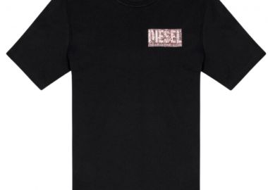 DIESEL Ανδρικό T-Shirts T-ADJUST-R19 T-SHIRT - ΜΑΥΡΟ-S25A172570AGRI-BLACK - DIESEL - 