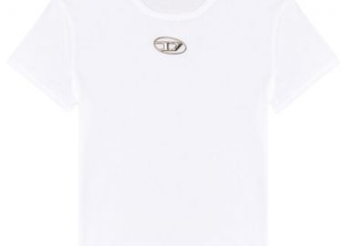DIESEL Γυναικείο T-Shirts T-UNCUTIE-LONG-OD-Q1 T-SHIRT - ΛΕΥΚΟ-A16839-0CLBR-100-WHITE - DIESEL - 