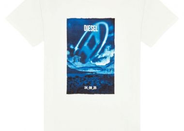 DIESEL T-Shirts Ανδρικά T-BOXT-Q16 T-SHIRT - ΑΣΠΡΟ-W24A150130KKAJ-WHITE - DIESEL - 