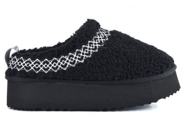 Δίπατη μαύρη παντόφλα Kelara 41220 - Kelara - 