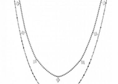 Διπλό Κολίε Από Ατσάλι AS13779 - AMOR AMOR - 