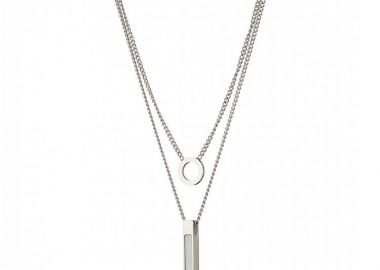 Διπλό Κολίε Από Ατσάλι AS13822 - AMOR AMOR - 