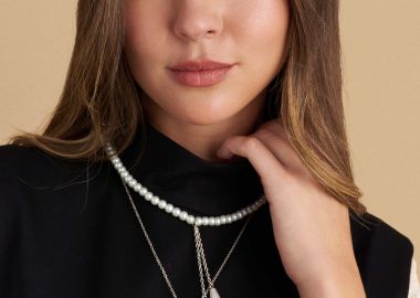 Διπλό κολίε με πέρλες και πέτρες - 5206179102025 -  - 