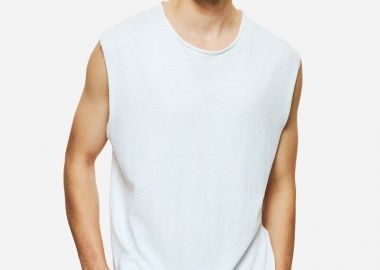 Dirty Laundry Αμάνικη Μπλούζα με Slub Υφή και Ακατέργαστες Άκρες DLMTT000002 Λευκό - Dirty Laundry - 