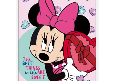 Disney Minnie Sweets fleece κουβέρτα 100x140 cm Ροζ - Disney Minnie - 