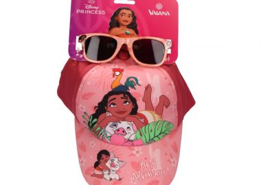 Disney Vaiana Bold Adventurer σετ γυαλιών ηλίου και καπέλου μπέιζμπολ με UV 400 Ροζ - Disney Vaiana - 