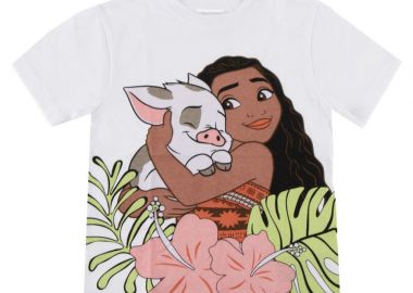 Disney Vaiana Pua Παιδικό Κοντομάνικο Μπλουζάκι Λευκό Λευκό - Disney Vaiana - 