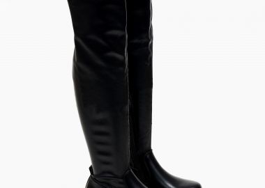Δίσολες over the knee μπότες με ελαστικότητα - Μαύρο - Issue - 