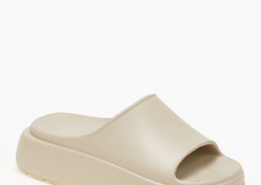 Δίσολες σαγιονάρες με δύο τοκάδες - Μπεζ - Issue - 