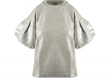 DKNY γυναικεία μπλούζα με παγιέτες - DJ6T1670 Γκρι - DKNY - 