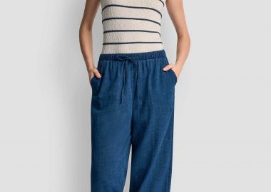 DKNY γυναικείο denim παντελόνι Straight Fit - DJ6P3136 Denim Blue - DKNY - 