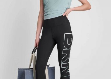 DKNY γυναικείο κολάν με logo print - DP6P3605 Μαύρο - DKNY - 