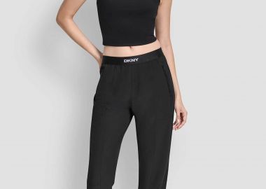 DKNY γυναικείο παντελόνι φόρμας - DP6P3644 Μαύρο - DKNY - 