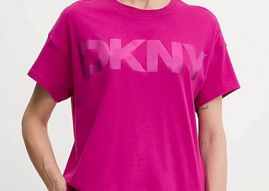 DKNY γυναικείο T-shirt με ανάγλυφο λογότυπο - DP6T1534 Φούξια - DKNY - 