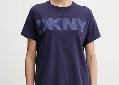 DKNY γυναικείο T-shirt με ανάγλυφο λογότυπο - DP6T1534 Σκούρο Μπλε - DKNY - 