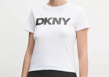 DKNY γυναικείο Τ-shirt με logo print - DP5T9923 Λευκό - DKNY - 