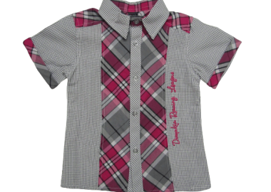 DMK ΠΑΙΔΙΚΟ ΚΟΝΤΟΜΑΝΙΚΟ ΠΟΥΚΑΜΙΣΟ 21852A - καρό ΚΑΡΟ - OEM - 