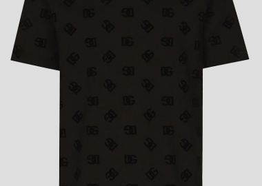 DOLCE&GABBANA Ανδρικό All-Over Flocked T-Shirt - DOLCE&GABBANA - 