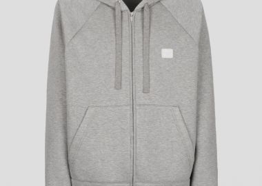 DOLCE&GABBANA Ανδρικό Γκρι Zip-Up Ηoodie With Tag - DOLCE&GABBANA - 