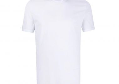 DOLCE&GABBANA Ανδρικό Λευκό DG White Crew Neck T-shirt - DOLCE&GABBANA - 