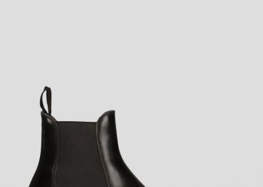 DOLCE&GABBANA Ανδρικό Μαύρο Chelsea Leather Boots - DOLCE&GABBANA - 