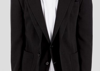 DOLCE&GABBANA Ανδρικό Μαύρο Double-Breasted Jacket - DOLCE&GABBANA - 