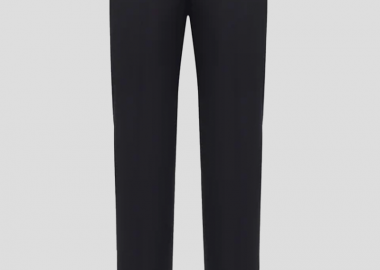 DOLCE&GABBANA Ανδρικό Μαύρο Logo Cotton Trousers - DOLCE&GABBANA - 