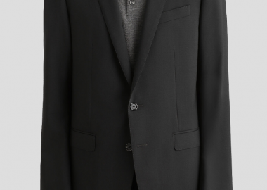 DOLCE&GABBANA Ανδρικό Μαύρο Stretch Wool Martini-Fit Suit - DOLCE&GABBANA - 