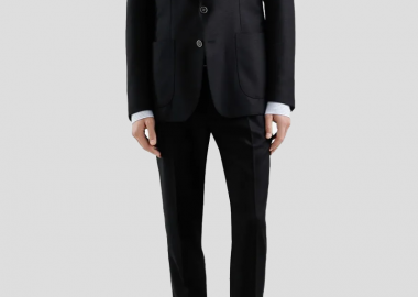 DOLCE&GABBANA Ανδρικό Μαύρο Tailored Trousers - DOLCE&GABBANA - 