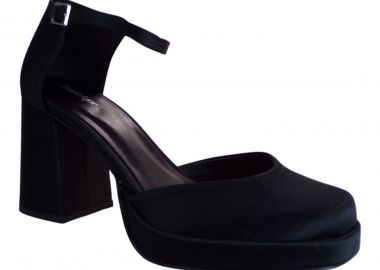 Dominique Shoes Γυναικεία Παπούτσια Γόβες 77183 Μαύρο Σατέν - Dominique Shoes - 