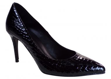 Dominique Shoes Γυναικεία Παπούτσια Γόβες 81001 Μαύρο Κροκό - Dominique Shoes - 