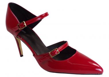 Dominique Shoes Γυναικεία Παπούτσια Γόβες 81351 Κόκκινο Λουστρίνι - Dominique Shoes - 