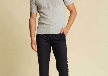 DORS ανδρικό παντελόνι chino μονόχρωμο - 2038012.C02 Μπλε Σκούρο - DORS - 