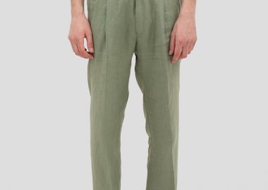 DRYKORN Ανδρικό Πράσινο Linen Trousers 'Chasy' - DRYKORN - 