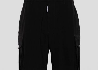 DSQUARED2 Ανδρικό Μαύρο Cargo Shorts In Black - DSQUARED2 - 