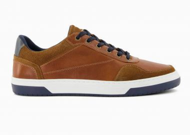 Dune London ανδρικά δερμάτινα sneakers μονόχρωμα 