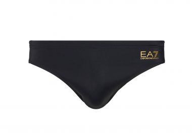 EA7 ανδρικό μαγιό σλιπ με logo print - 7M000501AF14514 Μαύρο - Χρυσό - EA7 - 