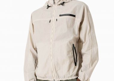 EA7 ανδρικό μπουφάν με κουκούλα και λογότυπο Oversized Fit - 3DPB19PNFVZ Μπεζ - EA7 - 
