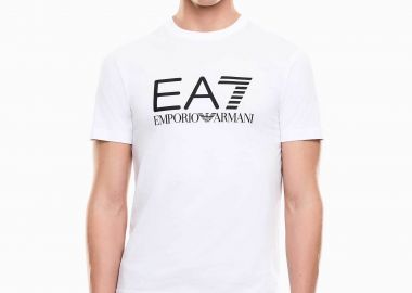 EA7 ανδρικό T-shirt με λογότυπο Slim Fit - 7M001412AF22264 Λευκό - EA7 - 