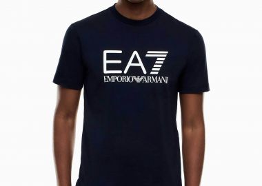 EA7 ανδρικό T-shirt με λογότυπο Slim Fit - 7M001412AF22264 Μπλε Σκούρο - EA7 - 